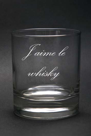 Verre à whisky 30cl gravé avec texte, logo, photo - Gravure laser -  PrimoLaser
